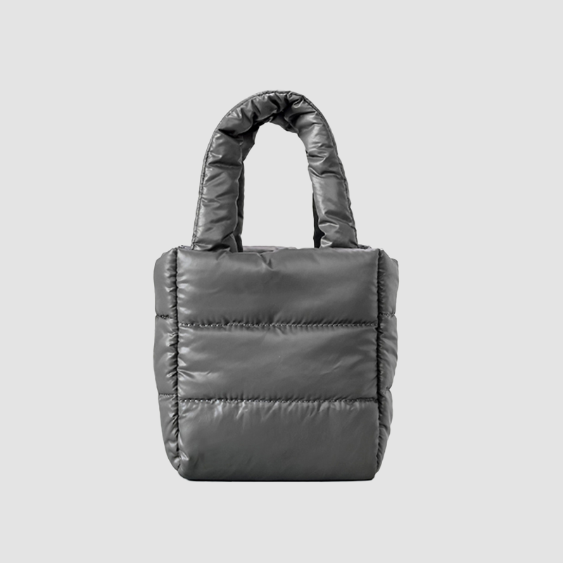 Mini Puffer Handbag | Custom Small Down Padded Tote Bag Factory